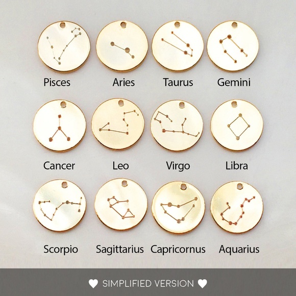 Aquarius Constellation Silvertone Micro Necklace - Picture 6 of 6